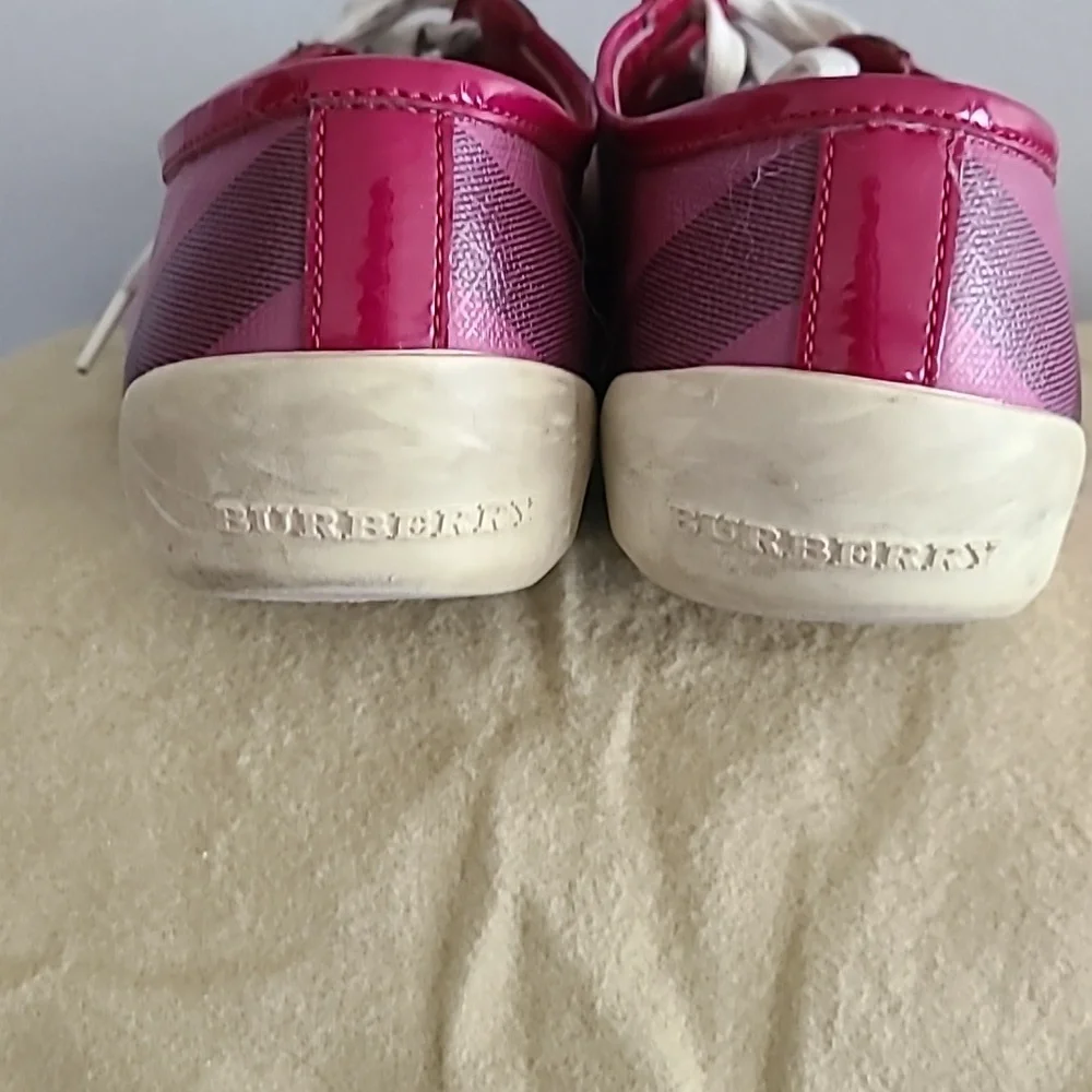 Authentic Raspberry Burberry Sneakers - Picture 2 of 4